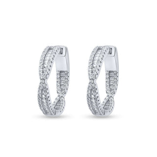 Minimalist 925 Sterling Silver CZ Huggie Hoop Earrings