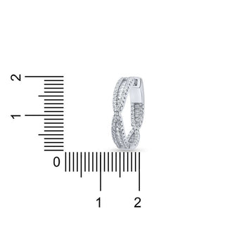 Minimalist 925 Sterling Silver CZ Huggie Hoop Earrings