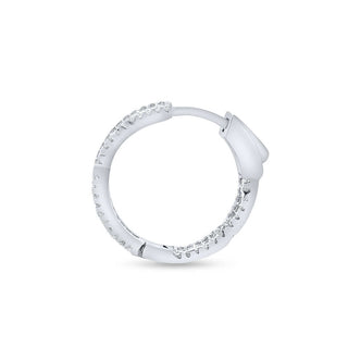 Minimalist 925 Sterling Silver CZ Huggie Hoop Earrings