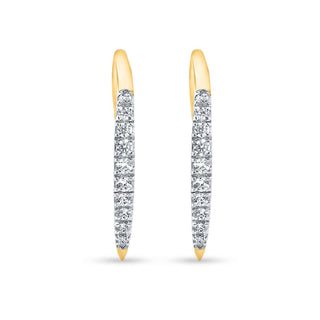 Elegant CZ Hoop 925 Sterling Silver Earrings