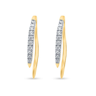 Elegant CZ Hoop 925 Sterling Silver Earrings