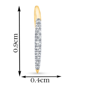 Elegant CZ Hoop 925 Sterling Silver Earrings