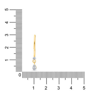 Nipura Teardrop CZ Dangle Earrings in 925 Sterling Silver