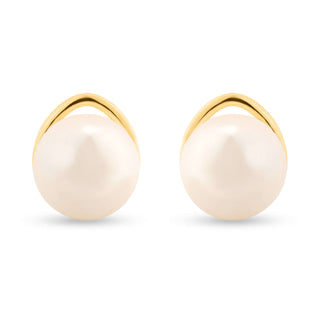 Teardrop Pearl 925 Sterling Silver Earrings – Elegant Golden-Toned Jewelry, A Timeless Treat for You.