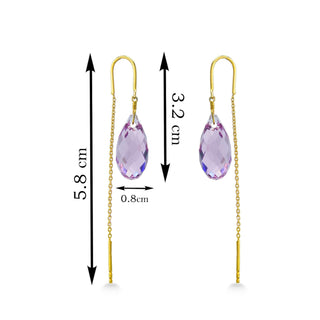 Gold-Plated 925 Sterling Silver Austrian Crystal Sui Dhaga Earrings
