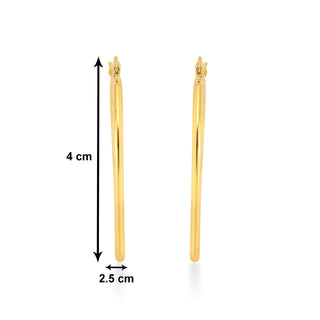 Golden Radial Elegance 925 Sterling Silver Hoop Earrings