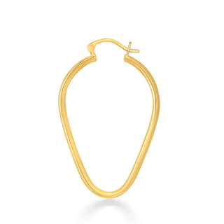 Golden Radial Elegance 925 Sterling Silver Hoop Earrings