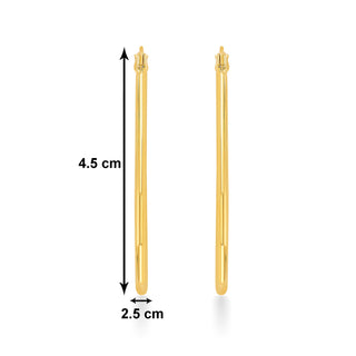 Golden Radial Arc 925 Sterling Silver Hoop Earrings