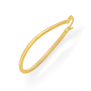 Golden Radial Arc 925 Sterling Silver Hoop Earrings