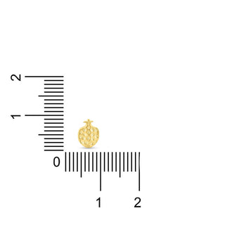 Gold Plated Cutout Pomegranate 925 Sterling Silver Stud Earrings