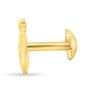 Gold Plated Cutout Pomegranate 925 Sterling Silver Stud Earrings