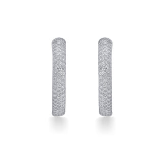 Nipura Sterling Silver Inside Out Nuovo Hoops