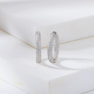 Nipura Sterling Silver Inside Out Nuovo Hoops