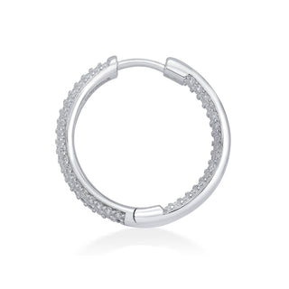 Nipura Sterling Silver Inside Out Nuovo Hoops