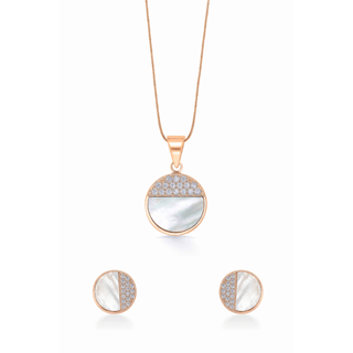 Rosegold 925 Sterling Silver Over the Moon Pendant Set(without chain)