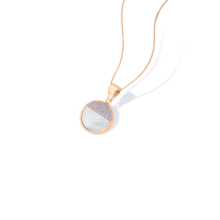 Rosegold 925 Sterling Silver Over the Moon Pendant Set(without chain)