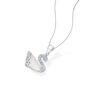 Dance of Swan 925 Sterling Silver Pendant-set(without chain)
