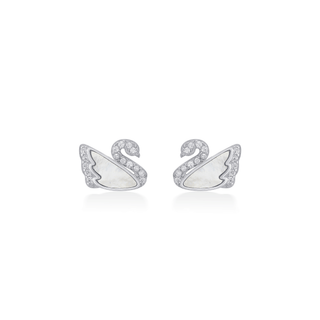 Dance of Swan 925 Sterling Silver Pendant-set(without chain)