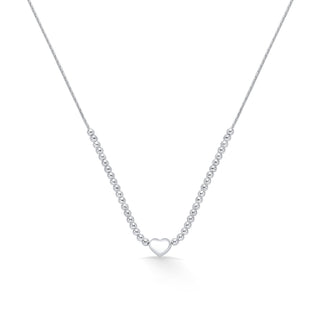 Nipura 925 Sterling Silver Heart Beaded Necklace