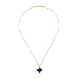 Blue Clover 925 Sterling Silver Necklace- Golden(with chain)