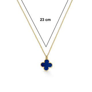 Blue Clover 925 Sterling Silver Necklace- Golden(with chain)