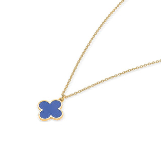 Blue Clover 925 Sterling Silver Necklace- Golden(with chain)