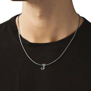 J Initial 925 Sterling Silver Pendant without Chain