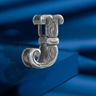J Initial 925 Sterling Silver Pendant without Chain