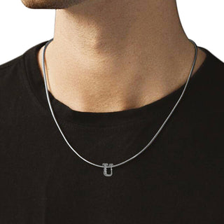 U Initial 925 Sterling Silver Pendant without  Chain