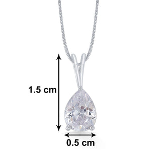 Pear Zircon Classic 925 Sterling Silver Pendant Earring Set
