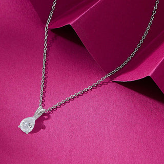 Pear Zircon Classic 925 Sterling Silver Pendant Earring Set