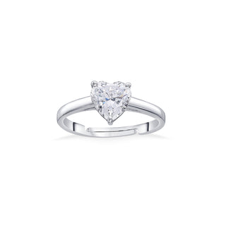 Heart Zircon Classic 925 Sterling Silver Ring