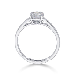 Zircon Solitaire Classic 925 Sterling Silver Ring
