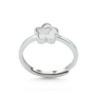 Minimalist Tiny Heart 925 Sterling Silver Adjustable Ring