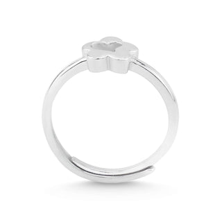 Minimalist Tiny Heart 925 Sterling Silver Adjustable Ring