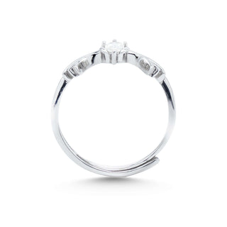 Antler Minimalist 925 Sterling Silver Adjustable Ring