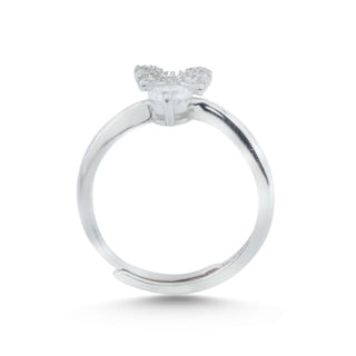 Minimalist Minnie Bow 925 Sterling Silver Adjustable Ring