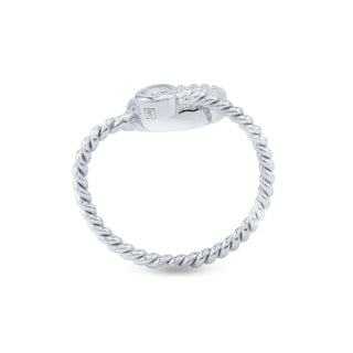 Minimalist Zircon Elegance 925 Sterling Silver Adjustable Ring