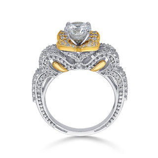 Golden Bloom 925 Sterling Silver Ring