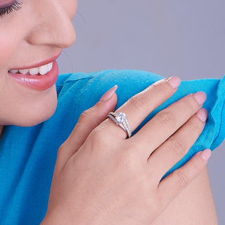 Two-in-One Solitaire 925 Sterling Silver Ring