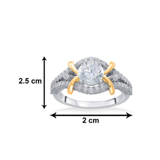 Floating 925 Sterling Silver Solitaire Ring