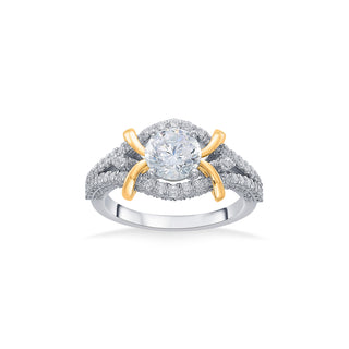 Floating 925 Sterling Silver Solitaire Ring