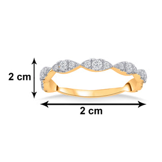 Golden Radiance Loop 925 Sterling Silver Stackable Ring