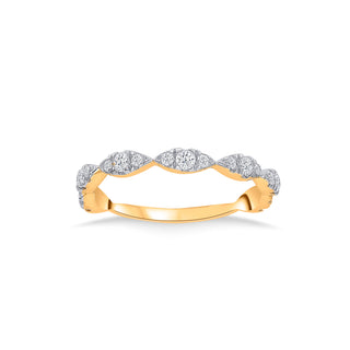 Golden Radiance Loop 925 Sterling Silver Stackable Ring
