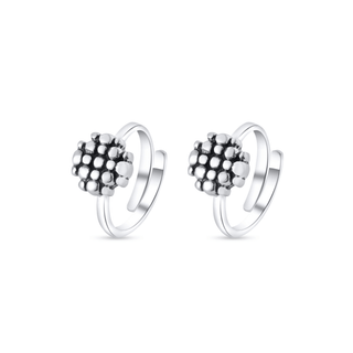 Dotted Charm 925 Sterling Silver Adjustable Toe Rings