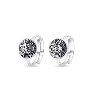 Tribal Swirl 925 Sterling  Silver Toe Rings