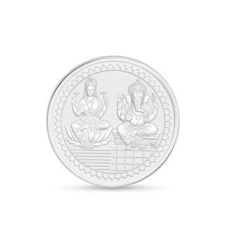 10g 999 Pure Silver Ganesh & Laxmi Coin | Divine Blessings