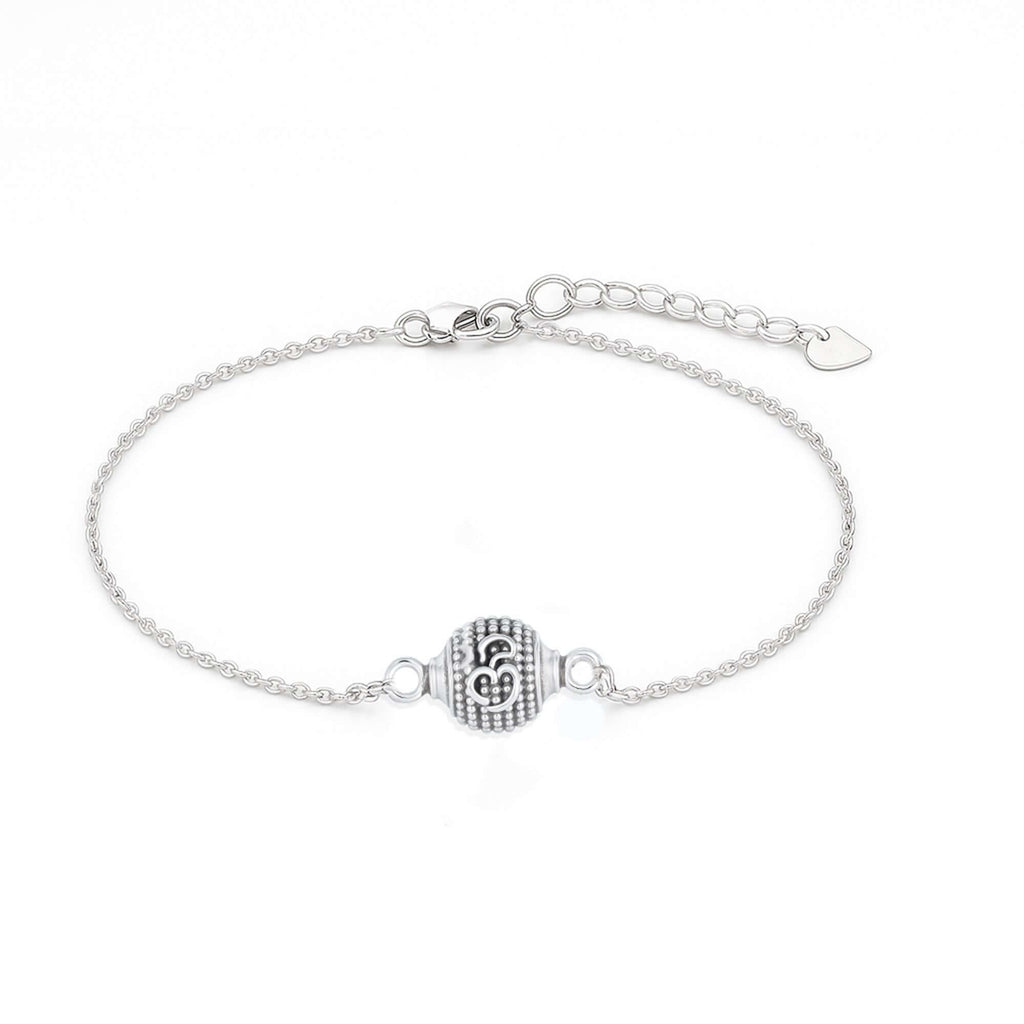 Circular Om 925 Sterling Silver Bracelet...