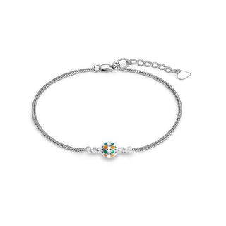 Ball Enamel 925 Sterling Silver Bracelet