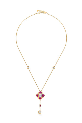 Nipura 925 Sterling Silver Kumudani Zircon Drop Necklace